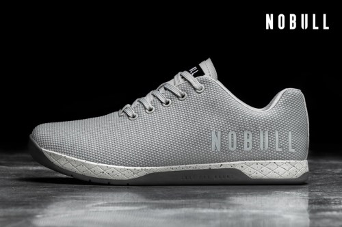 NOBULL SuperFabric Arctic Speckle Mens Trainers Light Grey UK-THF34